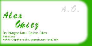 alex opitz business card